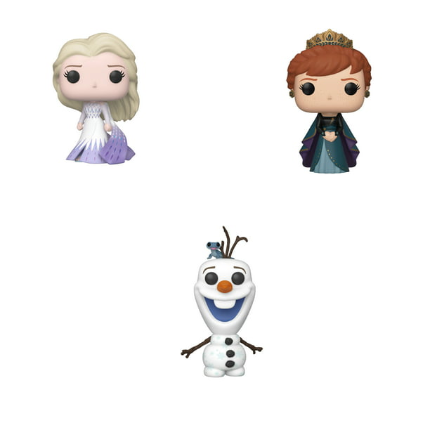 Funko Disney: POP! Frozen 2 Collectors Set 2 - Elsa in Epilogue Dress, Anna in Epilogue Olaf with Fire Salamander - Walmart.com