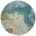 thumbnail image 2 of Addison Rugs Chantille Indoor/Outdoor Transitional Abstract Aqua Machine Washable Round Rug, 8' x 8', 2 of 8