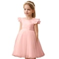 thumbnail image 7 of Flower Girl Dresses for Wedding Sleeveless Princess Pink V-Back with Big Bow Summer Dress Girls Dresses Size 5-6 Years, 7 of 7