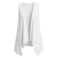thumbnail image 7 of Nestiefly Sleeveless Vest for Women Summer Lightweight Casual Loose Fit Open Front Irregular Hem Cardigans with Pockets 2026 White S, 7 of 7