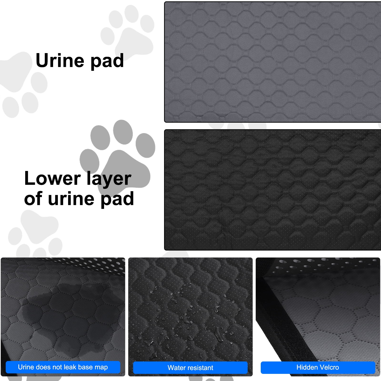  WePet Cat Litter Box Mat, Kitty Premium PVC Pad, Durable  Trapping Rug, Phthalate Free, Urine-Resistant, Scatter Control, M 24 x 22,  Grey : Pet Supplies