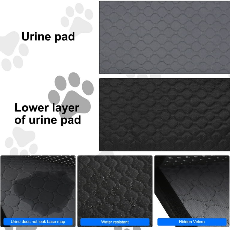 Waretary Cat Litter Mat 36x 30, Kitty Pretty Litter Box Trapping Mat,  Extra Large XL Honeycomb Double Scatter Control Layer Mat, Urine &  Waterproof