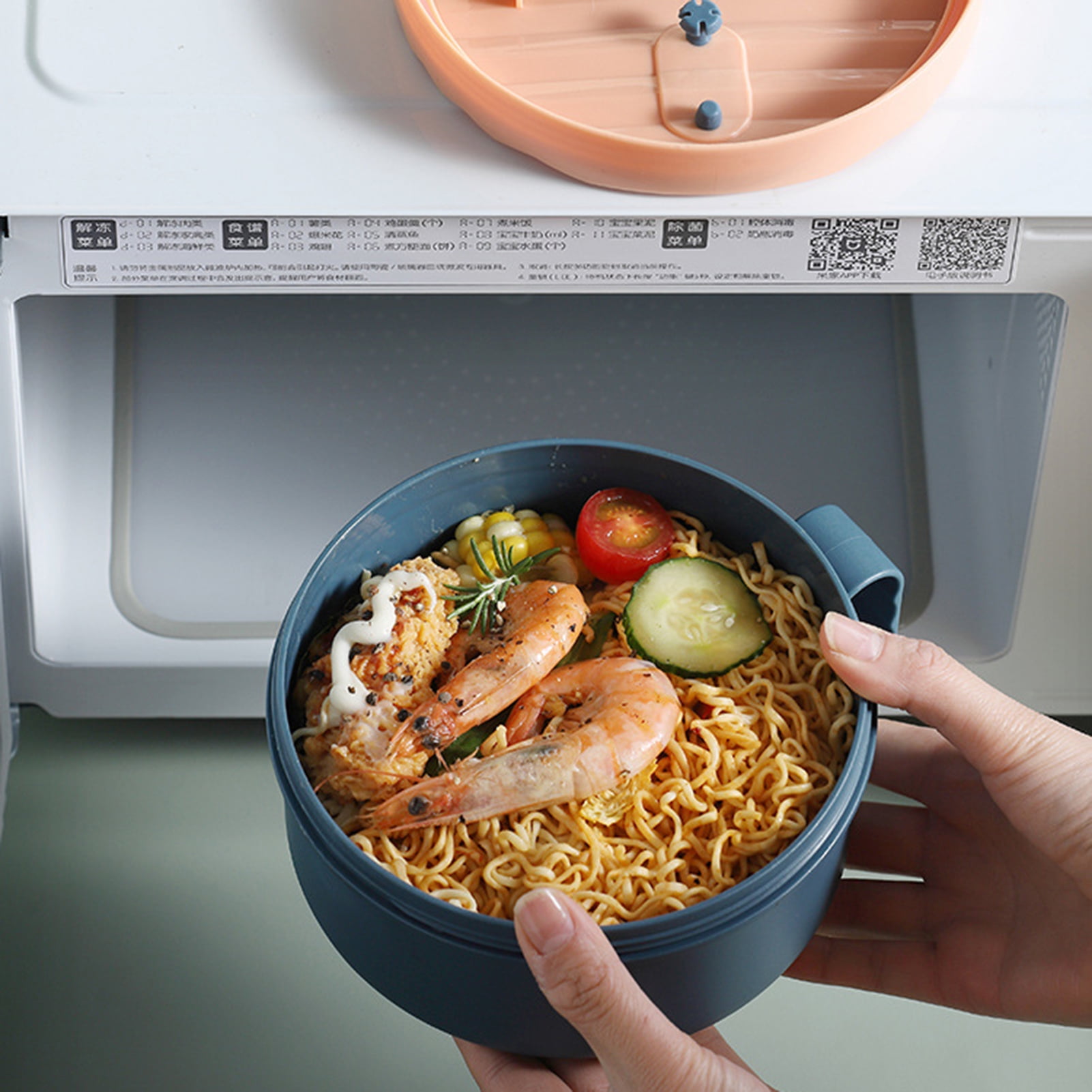 SOUJOY 2 Pack Noodle Bowl With Lid, 40 OZ Large Microwave Wheat Straw Soup  Bowl with Phone Holder, Instant Noodle Bowl for Soup, Noodles, Ramen