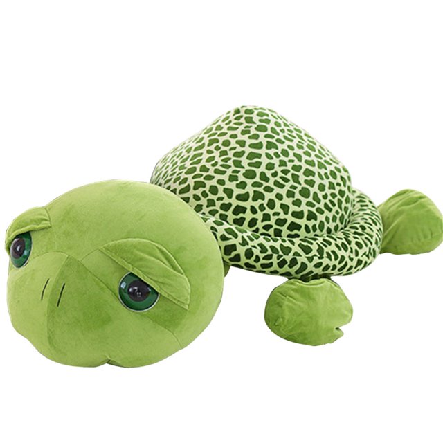 Juguetes de peluche de tortuga verde, tortuga de peluche con ojos grandes, almohada de peluche de tortuga, animal de peluche de tortuga marina, juguetes de peluche de tortuga para niños, gran regalo