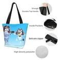 thumbnail image 3 of Lsque Bluey Pattern Beach Tote,Shoulder Handbag,Spacious Tote Bag,Lightweight Travel Bag,Versatile Shopping Bag, 3 of 6