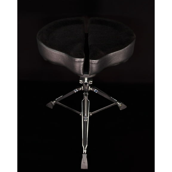 Ahead Spinal-G Drum Saddle, 3 Leg, Black Top / Black Sides