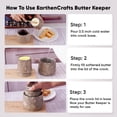 thumbnail image 2 of Elborse Marble Butter Keeper 4 inches Oceanic Butter Container for Kitchen Storage Butter Holder With Lid for Counter with Water, Ideal Butter Dish Butter Crock for Soft Butter, 2 of 9