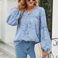 thumbnail image 5 of Blusa informal con estampado de manga larga y cuello en V para mujer a la moda Fridja  czfsfas5465, 5 of 5