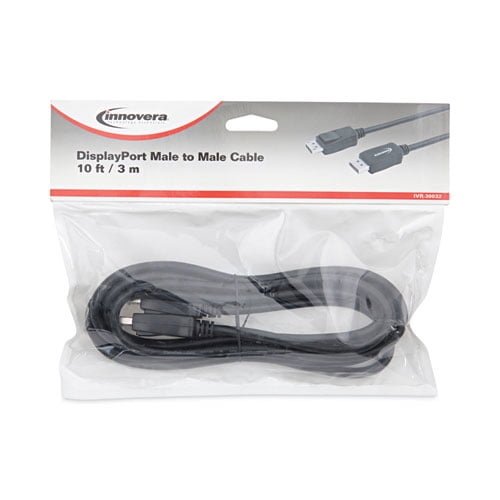 Displayport Cable, 10 Ft, Black | Bundle of 10 Each