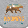 thumbnail image 4 of Inktastic Wyoming Vacation Bear Silhouette Boys or Girls Baby Bib, 4 of 4