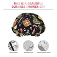 thumbnail image 3 of Kdxio Christmas Tree Decoration Print Shower Cap for Women,Elastic and Reusable,Double Waterproof Layers Bathing Hat, 3 of 6