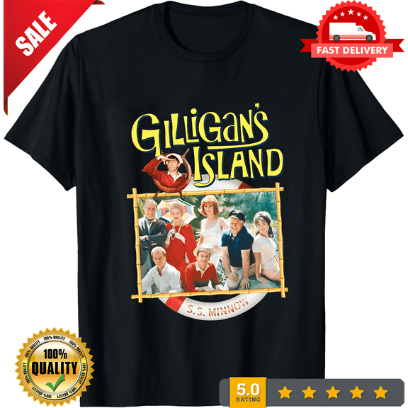 Gilligan's Island Famous Movie TV Show Men's Black T-Shirt Size S-5XL, LIMITED EDITION-TH66879
