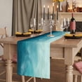 thumbnail image 2 of Table Runners 90 Inches Long Dress Scarves, Blue Teal Ombre Farmhouse Coffee/Dining/Kitchen Table Runner for Living Room, Coastal Beach Modern Abstract Art 13x90 Inch, 2 of 9