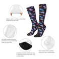 thumbnail image 6 of Balery Cartoon Dinosaur Printed Novelty Socks Men's Women's Crew Socks Sports Socks Knee High Socks Cotton Socks Quirky and Cool Socks, 6 of 9