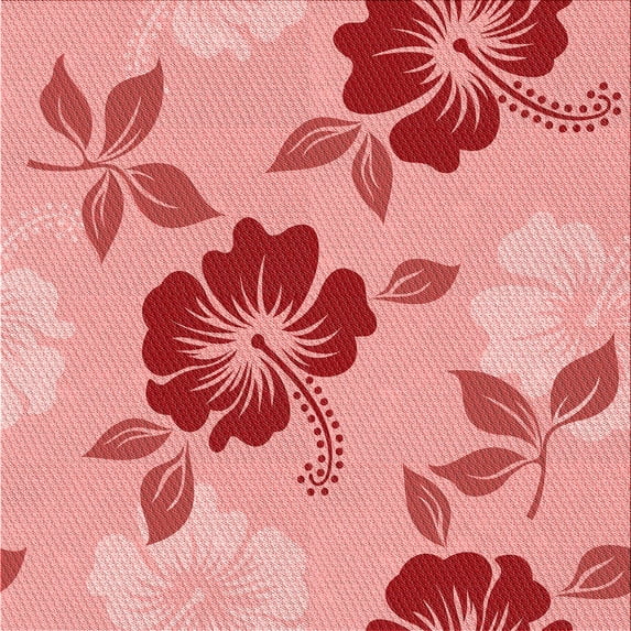 Ahgly Company Indoor Square Patterned Pastel Pink Area Rugs, 7' Square