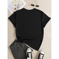 thumbnail image 2 of T-shirt pour Femmes, "SPREAD Metal Papillon White" Imprimé, Mode Rétro Minimaliste, Col Rond, Confort Décontracté, T-shirt à Manches Courtes Sport, Tee-Shirt Sport Décontracté, 2 of 6