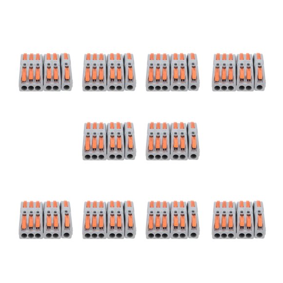 Quick Terminal Block, Lever Nut Assortment Conductor Infinitely Variable Compact Wire Connectors for Lighting for Electrical Control for Motors