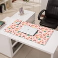 thumbnail image 3 of 31.5x15.7 Inch Gaming Mouse Pad, Non-Slip Stitched Rubber Desk Mat for Desktop & Laptop,Christmas Santa Girl Sleigh Tree Pink Pattern, 3 of 6