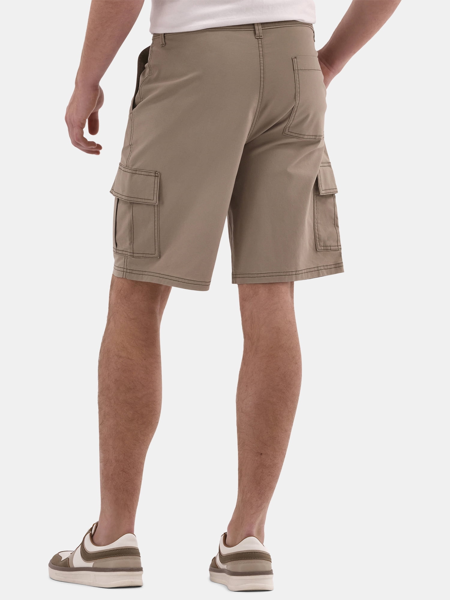 No Boundaries Men's & Big Men's Twill Long Cargo Shorts, 9" Inseam, Sizes XS-5XL
