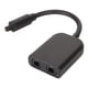 thumbnail image 1 of Divisor de cable óptico 1 en 2 salidas macho a hembra Convertidor de sonido de fibra óptica 6 para DVD para TV, 1 of 8
