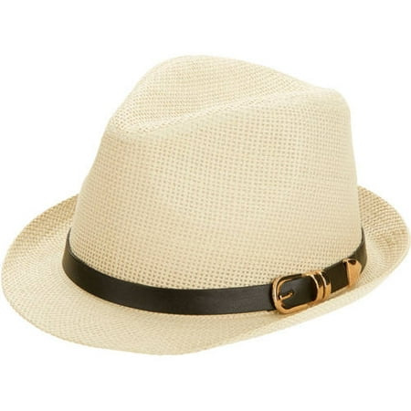 Women's Straw Fedora Hat - Walmart.com