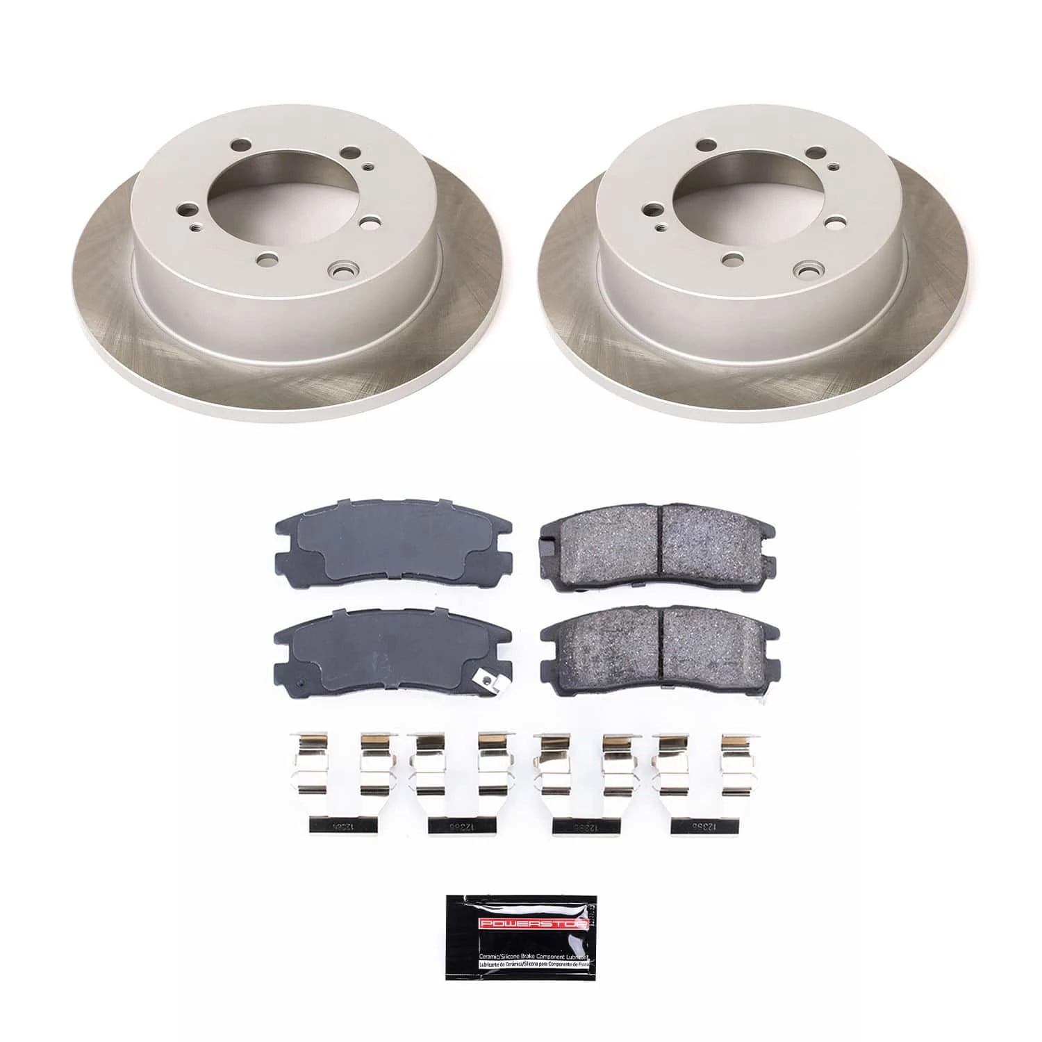 PowerStop Rear Semi-Coated Rotor and Low-Dust Ceramic Brake Pad Kit SC1203