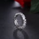 thumbnail image 5 of Jumpingount Zirconia cúbica pequeñas alianzas de boda anillos brillantes clásico exquisito anillo de dedo impermeable ahueca hacia fuera la Ropa, zapatos y accesorios Miscelánea No.6, 5 of 6