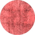thumbnail image 1 of Ahgly Company Indoor Round Oriental Red Industrial Area Rugs, 3' Round, 1 of 4