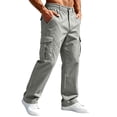 thumbnail image 4 of Cargo Pants Men Ripstop Hiking Breathable Multi Pocket Trousers Relaxed Fit Outdoor Utility Pants for Fishing Construction, 4 of 9