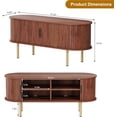 thumbnail image 2 of Yeshouse Mueble para TV de 120 cm con puertas corredizas y almacenamiento, consola multimedia de madera para televisores de hasta 203 cm, ideal para sala, dormitorio y pasillo, 2 of 7