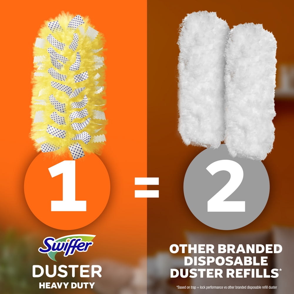 Swiffer Duster with Extension Pole Bundle, Cleaning Kit includes 3ft Extendable Handle & 9 Duster Refills