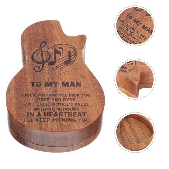 COOPHYA 1Set Wooden Guitar with 6.5x4.5in Size Perfect for Music Lovers present
