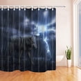 thumbnail image 1 of Cortina de Baño ABPHQTO Animales Salvajes en Relámpago Lobo Gris 160x180 cm, 1 of 1