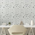 thumbnail image 3 of Ambesonne Muted Colors Peel & Stick Wallpaper for Home, Greyscale Lines Dots, 13"x72", Grey and Coconut, 3 of 6