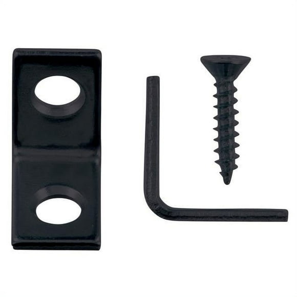 Hampton 5021187 0.75 x 0.75 x 0.75 in. Black Steel Inside L Corner Brace, Pack of 25