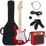 Best Choice Products 30in Kids Electric Guitar Beginner Starter Kit w/ 5W Amplifier, Strap, Case - Red