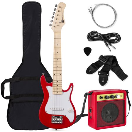 Best Choice Products 30in Kids Electric Guitar Beginner Starter Kit w/ 5W Amplifier, Strap, Case - Red