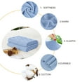 thumbnail image 5 of Unique Bargains Cotton Knitted Decorative Throw Blanket for Couch Light Blue, 5 of 8