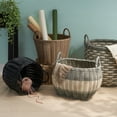 thumbnail image 5 of Solhome Joseph Round Cone Resin Wicker Chocolate Brown Basket, 5 of 6