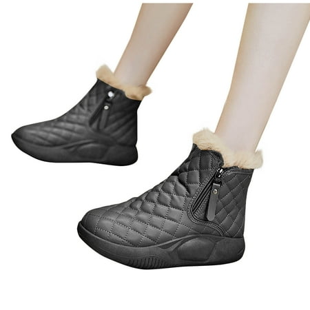 

Winter Savings Holiday Deals 2025! Bovxnpu Snow Boots for Women Ankle Boots for Women Fashion Women s Casual Solid Drawstring Fleecing Warm Shoes Snow Boots Black Size 6