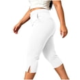 thumbnail image 3 of Zulora Women's High Waist Cropped Jogger Yoga Pants with Side Split Hem Sweat Wicking Fabric Slim Fit Active Trousers for Gym Walking Travel and Daily Casual Everyday Wear All Season, 3 of 9