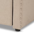 thumbnail image 6 of Baxton Studio Lanny Modern and Contemporary Fabric Nail Heads Trimmed Arched Back Sofa Twin Daybed with Roll-Out Trundle Guest Bed, Multiple Colors, 6 of 6