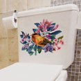thumbnail image 3 of Yuarrent Pegatina para cubierta de inodoro, calcomanía decorativa de flores para baño, póster de planta de PVC, papel tapiz de vidrio para Decoración del hogar Tipo 1, 3 of 6