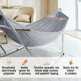 thumbnail image 4 of Tranquillo Adjustable Hammock Stand, Collapsible Camping Hammock and Stand, 650 lbs Capacity Deluxe Double Hammock Stand for 2 Persons, Portable Everywhere Easy Assembly Non-Slip and Noise-Free, Grey, 4 of 8