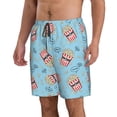 thumbnail image 2 of Fuzoiu I Am A Fan Popcorn Print Men's Beach Shorts,Men's Swim Trunks,Quick Dry Board Shorts with Pockets,Men's Bathing Suits for Surfing, Running, and Casual Wear-3X-Large, 2 of 6