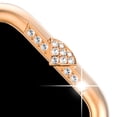 thumbnail image 2 of Allytechgroup for iWatch Series 10 42mm Case with Tempered Glass Screen Protector, Support Wireless Charging Crystal Diamond Rhinestone Sparkling Full Protective Cover for Women Girls, Rosegold, 2 of 5