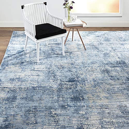 Home Dynamix Melrose Lorenzo Tapis, 5'2"x7'2" Rectangle, Bleu/gris