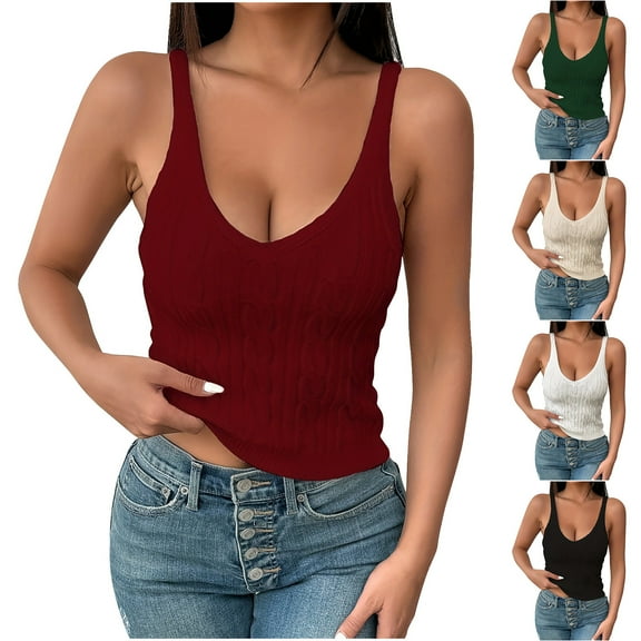 pstuiky Women Tank Top, Women V Neck Sleeveless Tank Top Layering Stretch Camisole for Casual Wear or Underlay Comfort Fit Lightweight Summer Top for Women Womens Summer Tops Beige L