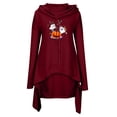 thumbnail image 3 of WEAIXIMIUNG Sweat à Capuche pour Femmes Fermeture Éclair Mode Automne et Hiver Manches Longues Imprimé Uni Droit, 3 of 3