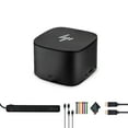 thumbnail image 1 of HP Thunderbolt Dock G2 Docking Station with 100W Power Delivery (2UK37AA) Bundle Including: Surge Protector, 2x Type-C Cable, DisplayPort Cable, Fiber Cloth, 1 of 7